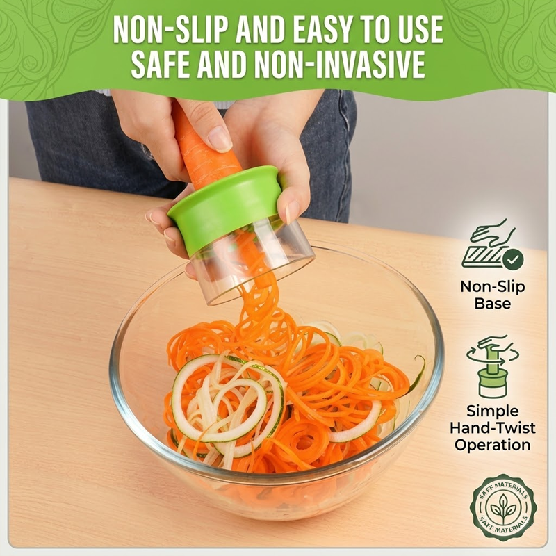ViannoCraft™ TwistCut Veggie Spiralizer